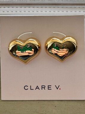 Clare V - Mylar Heart Earrings